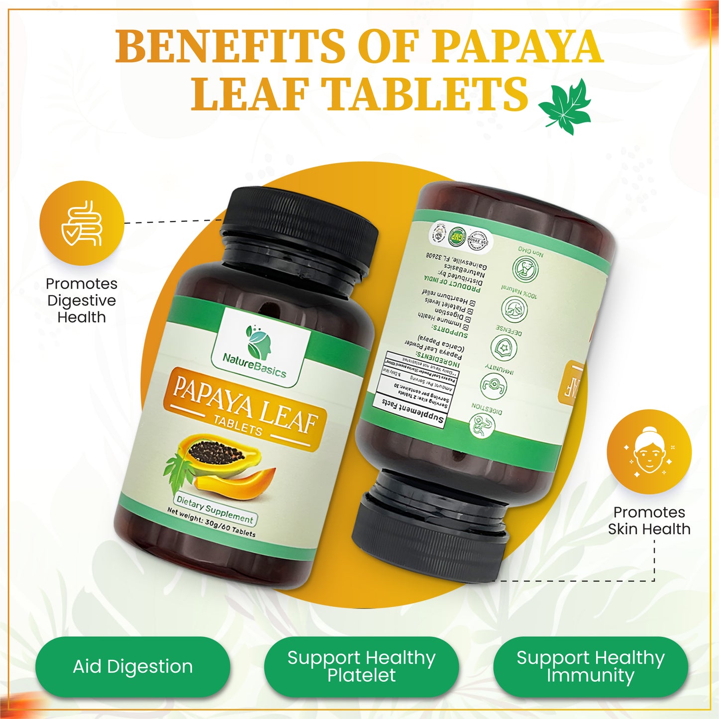 NatureBasics Papaya Leaf Tablets