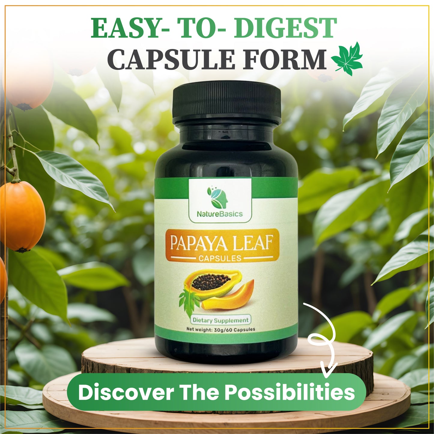 NatureBasics Papaya Leaf Capsules